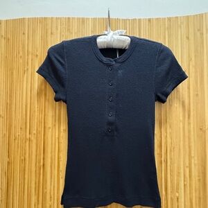 Doen Vivienne Silk Tee Navy